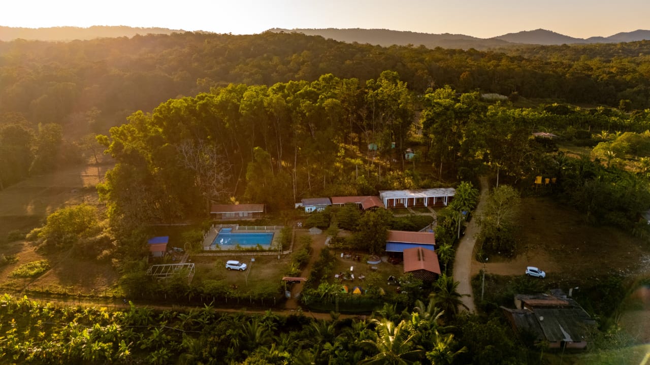 Godandeli Resort aerial view Dandeli